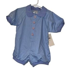 Vintage Samara Blue toddler Romper Sz 2T NWT dead stock